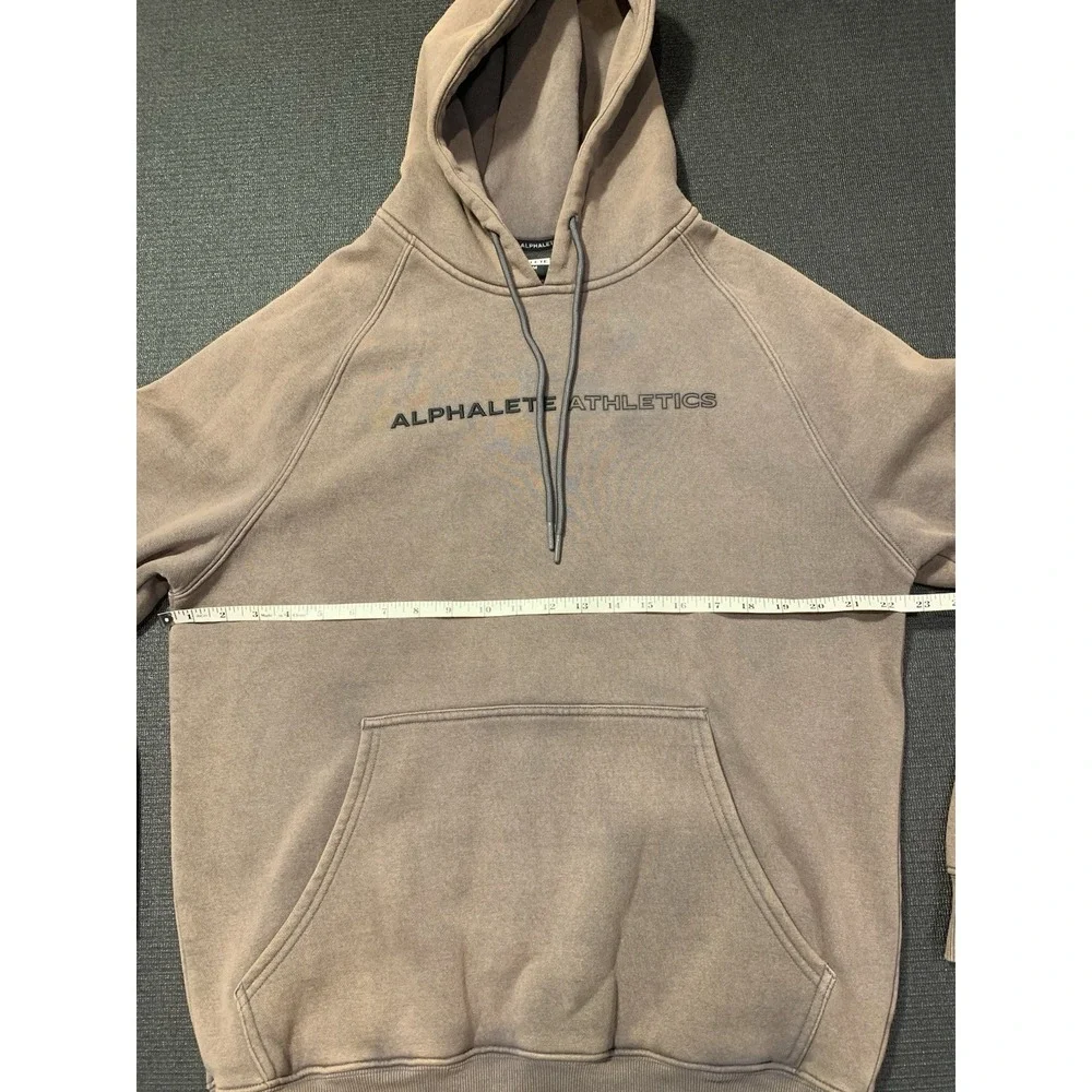 Alphalete‎ Men's Medium Athletic Gym Activewear Hoodie Sweatshirt Brown Copper